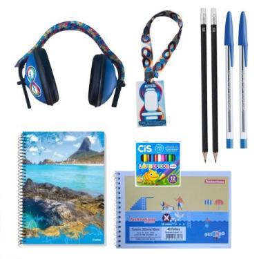 Imagem de Kit Escolar Fundamental II para Autistas com Abafador 11 db - Coleo Te