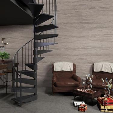 Imagem de Papel de parede de concreto cinza claro descasque e cole papel de contato de mármore branco acinzentado papel de parede moderno estilo industrial 41 x 198 cm design sem bolhas fosco espesso à prova