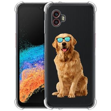 Imagem de GlamCase Capa para Samsung Galaxy XCover 6 Pro, Galaxy Xcover 6 Pro 5G - Capa traseira vintage Golden Retriever com estampa de cachorro slim fit transparente TPU à prova de choque para Samsung Xcover6