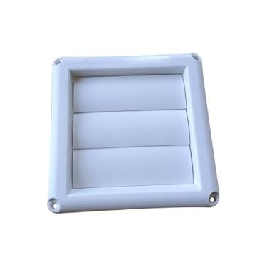 Imagem de Tampa de grade de ventilação de ar de plástico 3 abas grade de ventilação de duto de parede com rede 15 x 15 cm branco