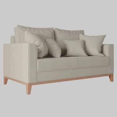 Imagem de Sofá 2 Lugares Benny Base Pés Madeira Em Linho Cotton