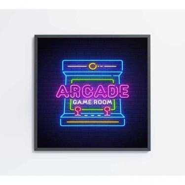 Imagem de Quadro Arcade Medidas 60x60 Cm Impressão Adesivo Fotográfico