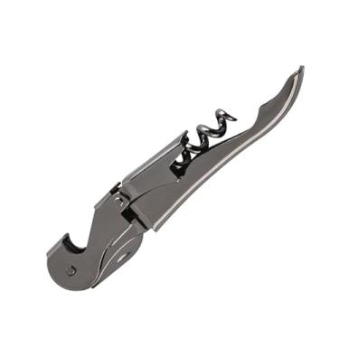 Imagem de Abridor de garrafa de aço inoxidável abridor de lata de vinho multifuncional abridor de garrafa cavalo marinho (armas pretas [abridor de garrafa de cavalo-marinho])