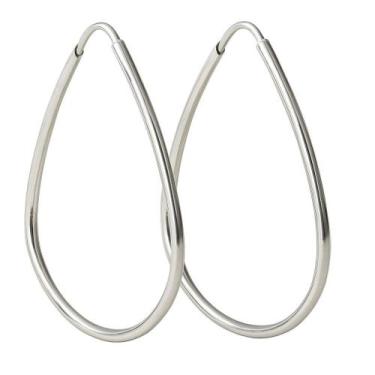 Imagem de Brinco Argola Feminino 4,5cm Em Prata 925 Hipoalergênico - Princesa da