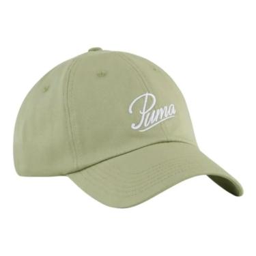 Imagem de Boné Puma Essentials Script Logo Dad Adulto Aba Curva Verde-Unissex