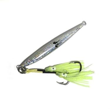 Imagem de Gabaritos de peixe grande de perfil pequeno com ganchos de assistência GG. Iscas de jigging de velocidade lenta para Amberjack, Yellowtail, garoupa, cobia, bacalhau, atum 150 g. Isca de alto mar lulas
