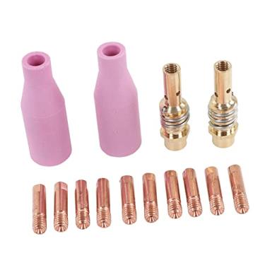 Imagem de Kit de acessórios de pistola de solda MIG, 14 peças, ponta de biela de cerâmica para 15AK, usado para soldagem MIG e plasma