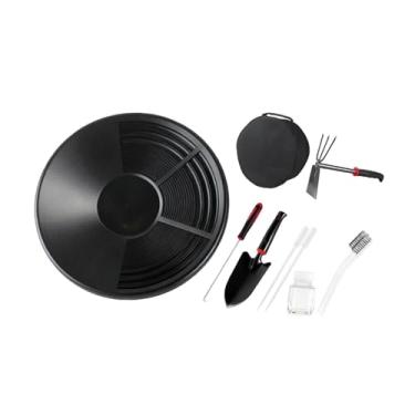 Imagem de BaotyJie Conjunto de bateia para garimpo de, equipamento de prospecção para praia, exposta, portátil, ideal para adultos, iniciantes e entusiastas, 10 Peças