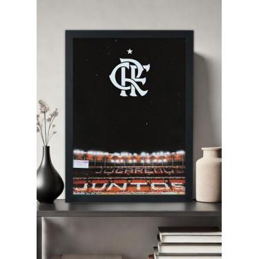 Imagem de Quadro Decorativo Flamengo Jogaremos Juntos - Com vidro Tamanho:21cm x