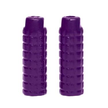 Imagem de Bagageiro Tubão Rabetão Alumínio Preto com Pedaleira Apoio de Pé – Bike Aro 20 24 26 (Roxo)