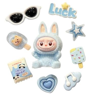 Imagem de Berloques de sapato para crocs labubu sandálias decorativas, pingentes de acessórios de PVC para meninos e meninas mulheres, Azul, 1-1.5in/1.4-2.4in