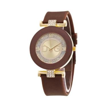 Imagem de Relógio Feminino Minimalista Preto E Branco Com Pulseira De Silicone E