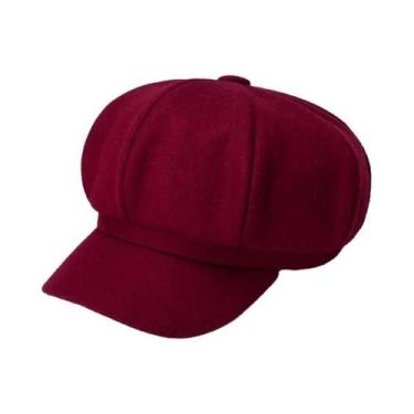 Imagem de Boina Unissex De Lã Corta-Vento Cor Sólida De Algodão Para Outono Inve