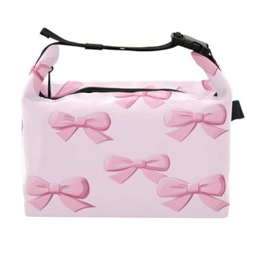 Imagem de STAYTOP Linda lancheira de gravata borboleta com fivela de alça, lancheira isolada para meninos e meninas, lancheira térmica para trabalho escolar