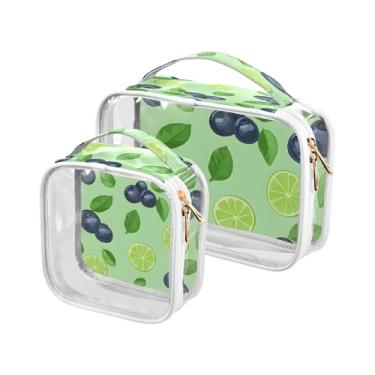 Imagem de xigua Bolsa de maquiagem de mirtilo para mulheres, bolsa de cosméticos de viagem, bolsa de higiene portátil à prova d'água para viagens, férias, organização de banheiro