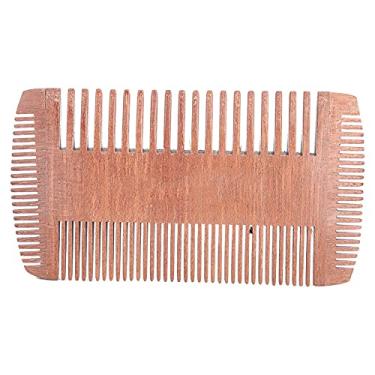 Imagem de Ainoli sândalo fino dentes largos pente de cabelo pente de barba pente de cuidados de penteado (Penteie todos os lados)