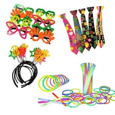 Imagem de Kit Balada Neon Completo 130 Peças – Adereços para Festas, Casamento e Formatura, Ideal para Ambiente Vibrante