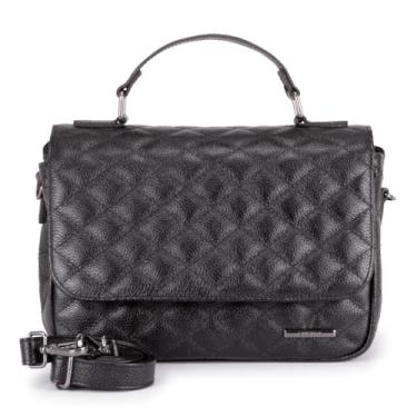 Imagem de Bolsa Feminina Mão Média Transversal Matelasse Couro Sifra (PRETO)