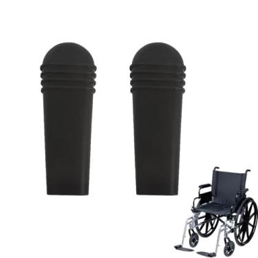 Imagem de DWJSYXEI Substituição da tampa da alça do freio da cadeira de rodas, acessório de andador de rolo de cadeira de rodas, alça de freio para alça de trava de roda plana (preto-1 par)