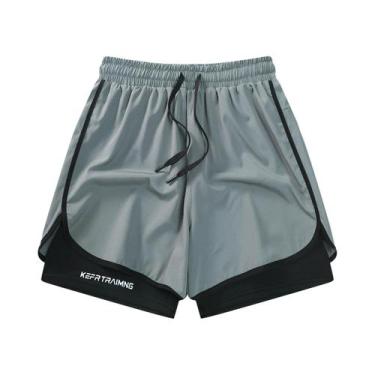 Imagem de Shorts De Basquete Masculinos De Secagem Rápida Em Seda Gelada, Conjun