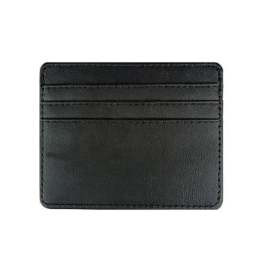 Imagem de Carteira masculina de couro sintético ultramacio, fácil de transportar, design compacto, armazenamento seguro para cartões de dinheiro, adequada para uso pessoal e presente