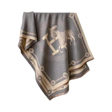 Imagem de Cachecol De Luxo Feminino De Inverno Em Cashmere, Pashmina Quente, Pon