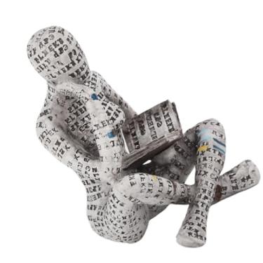 Imagem de Estink Estatueta de Mulher de Leitura de Resina, Decoração Inovadora de Estante de Leitura Feminina Com Detalhes Pintados à Mão, para Decoração de Casa e Presentes (G)