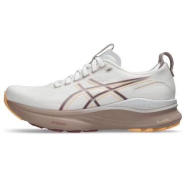 Imagem de ASICS Tênis feminino Gel-Kayano 32, Branco/laranja brilhante, 6.5 Wide