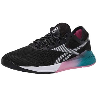 Imagem de Reebok Tênis feminino Nano 9 Cross Trainer, Preto/azul-petróleo/rosa polido, 8.5