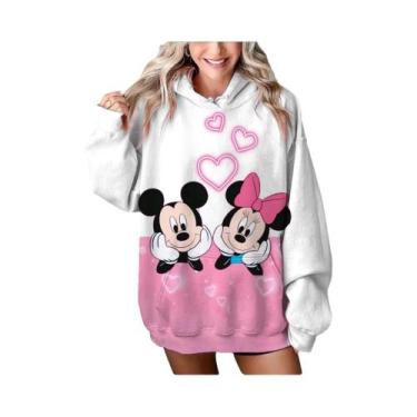 Imagem de Moletom Feminino Com Capuz E Estampa Do Mickey Mouse Da Disney, Mangas