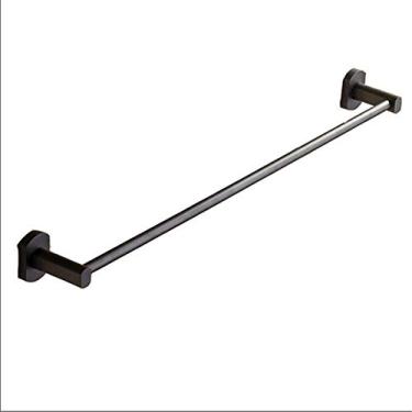 Imagem de Prateleira simples, toalheiro sem perfuração, barra de toalha de cobre, espessura de poste único suporte de parede de aço inoxidável 20 cm -C/K