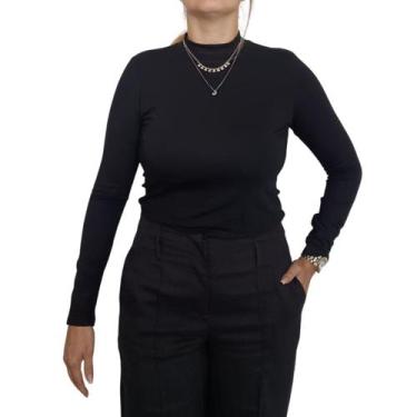 Imagem de Blusa Feminina Cacharrel Gola Alta Manga Longa Segunda Pele - FR Moda 