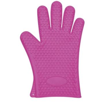Imagem de Luva Térmica de Silicone Antiderrapante para Cozinha, Forno e Churrasco – Alta Resistência e Proteção Contra Queimaduras (Roxo)