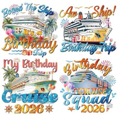 Imagem de Dazoratix Decorações de aniversário de cruzeiro grande - 4 peças de ímãs retrô para porta de cabine de navio 2025 adesivos magnéticos vintage decalques acessórios de cabine para festa, carnaval