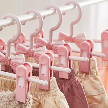 Imagem de Cabides de calças plástico -derrapante ajustáveis telescópicos Rack multifuncional sem marcas leves roupas