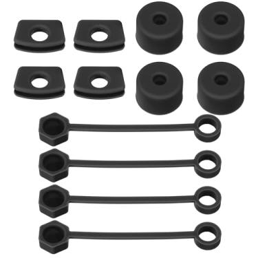 Imagem de PATIKIL Tampa de derramamento de silicone para copo de canudo 2.0 1,134 g/850 g, conjunto de 12 acessórios de copo, incluindo 4 tampas de cobertura de palha, 4 tampas quadradas de derramamento e 4