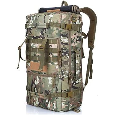 Imagem de Mochila De Caminhada À Prova D'água 50L Mochilas Táticas Militares Molle Mochila De Acampamento Mochila Bolsa De Ombro Para Viagens Ao Ar Livre Pesca Caça Escalada,Cp