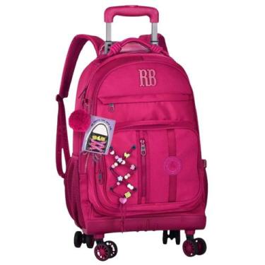 Imagem de Mochila de Carrinho Infantil Escolar Rebecca Bonbon RB Feminina Materi