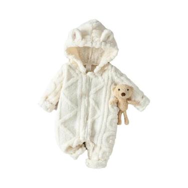 Imagem de Macacão Com Capuz Para Bebê Recém-Nascido Meninos E Meninas Outono Inv