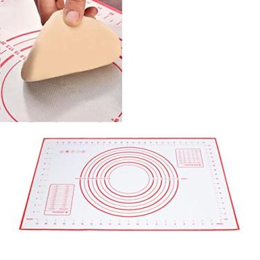 Imagem de Panel de Massa Silicone para Alimentos Painel Rolamento Assado Antiaderente Tabua Corte Evita Deslizamento Espessura com