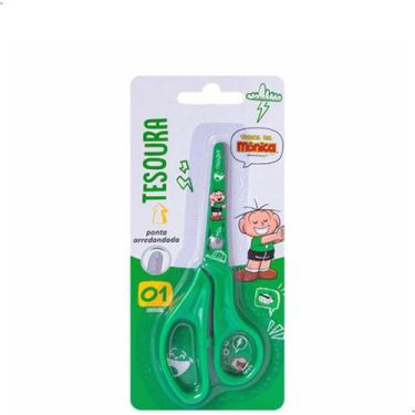 Imagem de Tesoura Escolar Infantil Turma da Mônica Lyke Ponta Arredondada 13cm P