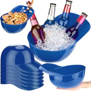 Imagem de Tanlade Capacete de beisebol grande de plástico de 2041 g, tigela, chapéus, tigelas, lanche, sorvete, sobremesa, capacete, copos, para aniversário, trabalhador, construção, pipoca, chips, lembrancinha