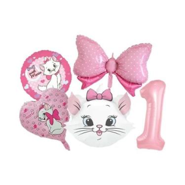 Imagem de Balões De Festa De Aniversário Para Meninas Tema Marie Cat Decoração D
