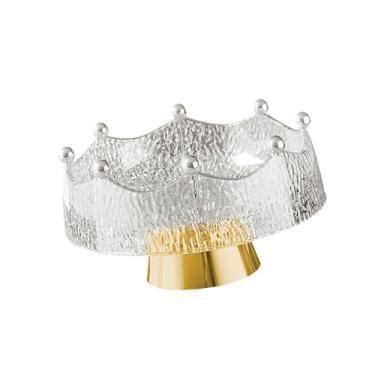 Imagem de Generic Fruteira com Pé, Doceira Portátil, Centro de Mesa Moderno, Bandeja de Aperitivos, Prato de Frutas para Sala de Estar, Festas, Aniversários de, Branco E Dourado