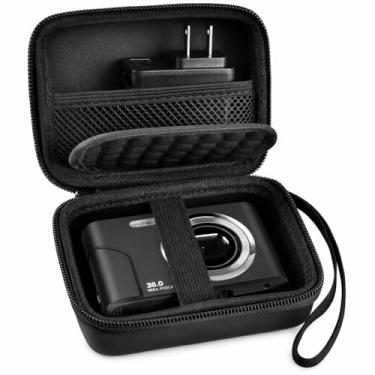 Imagem de Case Protetor Compatível com Câmeras Digitais Compactas – Kodak PIXPRO, Canon PowerShot, AbergBest 21, Lecran – Estojo Bolsa Resistente com Alça de Transporte e Interior Acolchoado