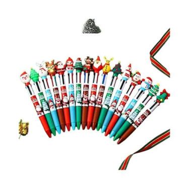 Imagem de Caneta Esferográfica Edição De Natal 4 Cores, Caneta Decorativa Com Pa