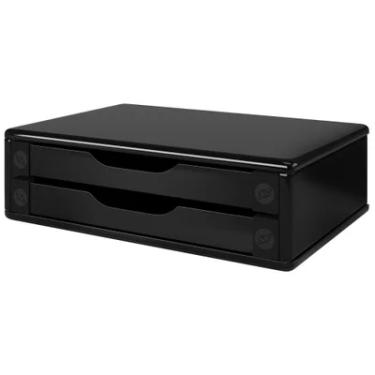 Imagem de Suporte De Mesa Para Monitor, Com 2 Gavetas, Black Piano - 3346