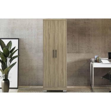 Imagem de Armário Sapateira Quarto 424 C- 2 Portas E Pés Noce - Carraro