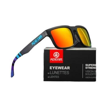 Imagem de Óculos De Sol Polarizados Quadrados Masculinos KDEAM 2022 Para Estilo 