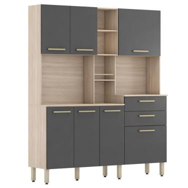 Imagem de Cozinha Compacta Encanto 7 Portas 2 Gavetas Grafito